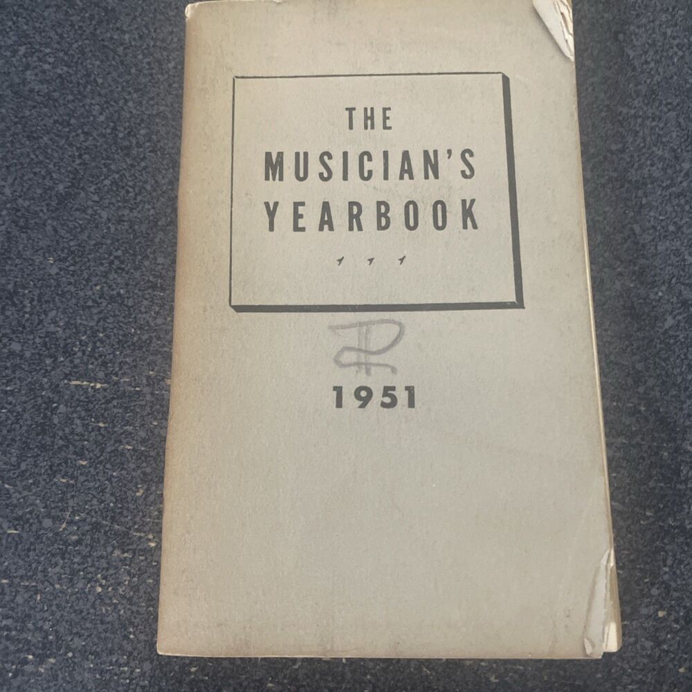 Musician's Yearbook Dates of Musical Interest Theodore Presser Co. 1951 History